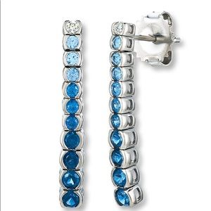 Jared dangle 14k Saphire diamond earrings